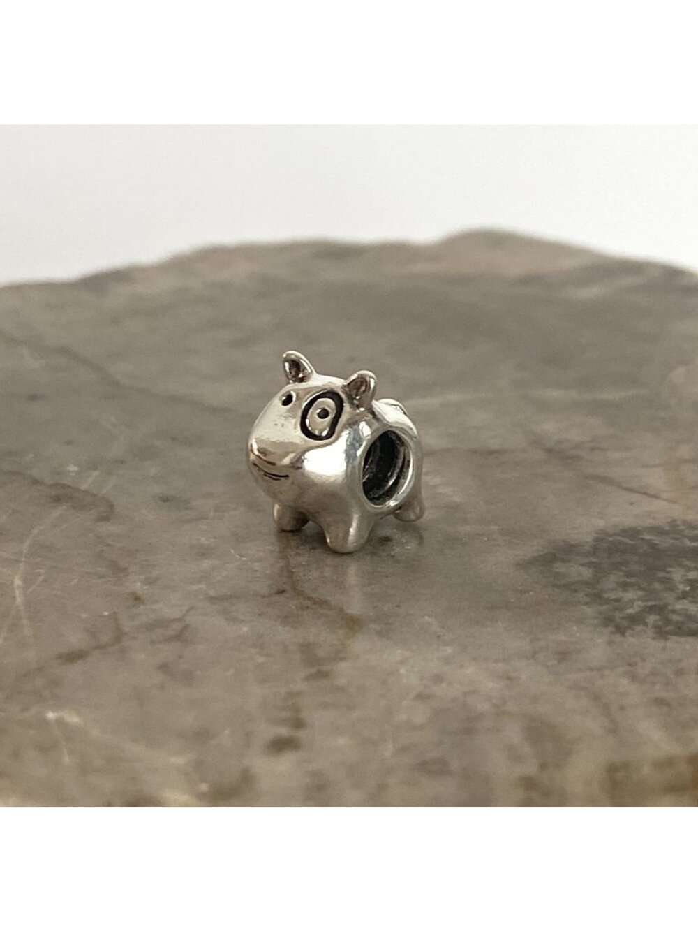 Retired Pandora Sterling Silver 925 ALE Spot The Dog Slide Bead Charm